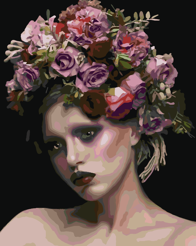 Paint by numbers - Floral Head 4099