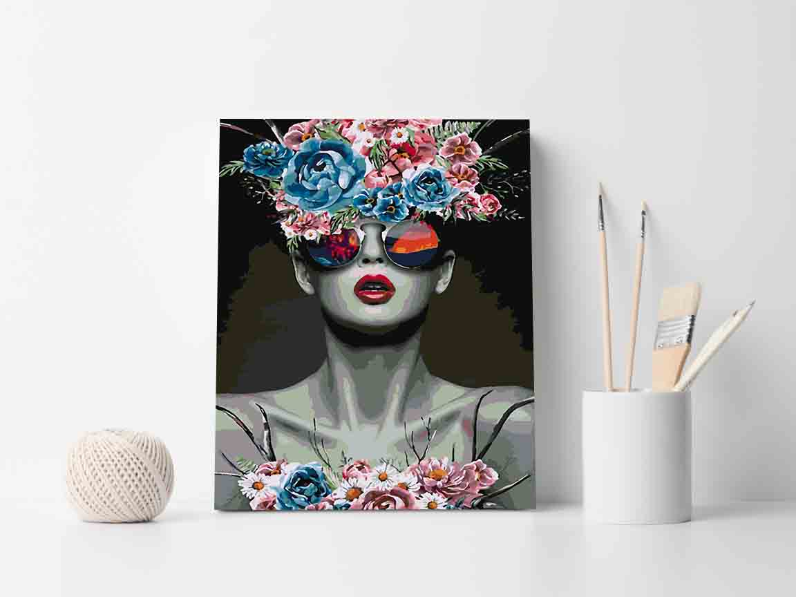 Painting by numbers - Floral Head 4100
