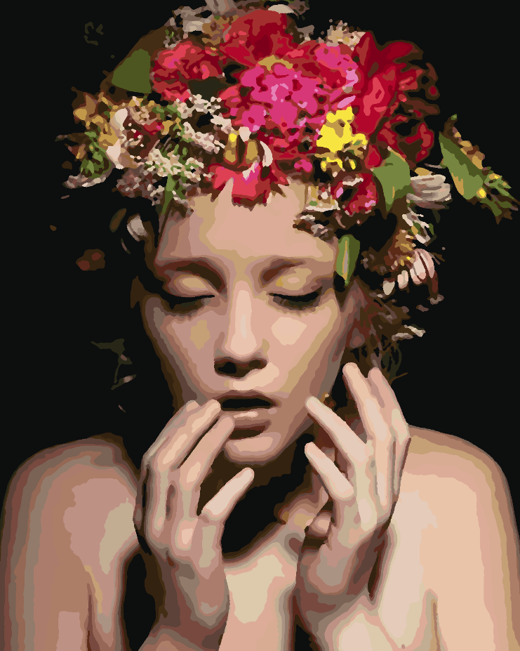 Paint by numbers - Floral Head 4101