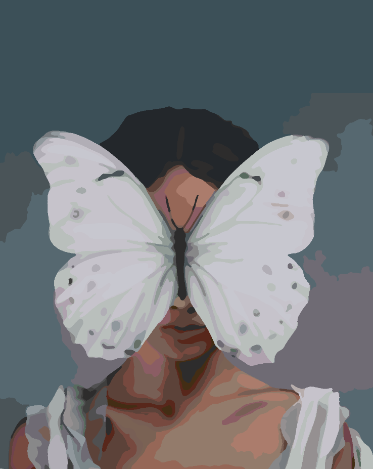 Painting by numbers - Floral Head 4104