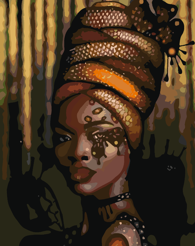 Painting by numbers - Girl Portrait 4113