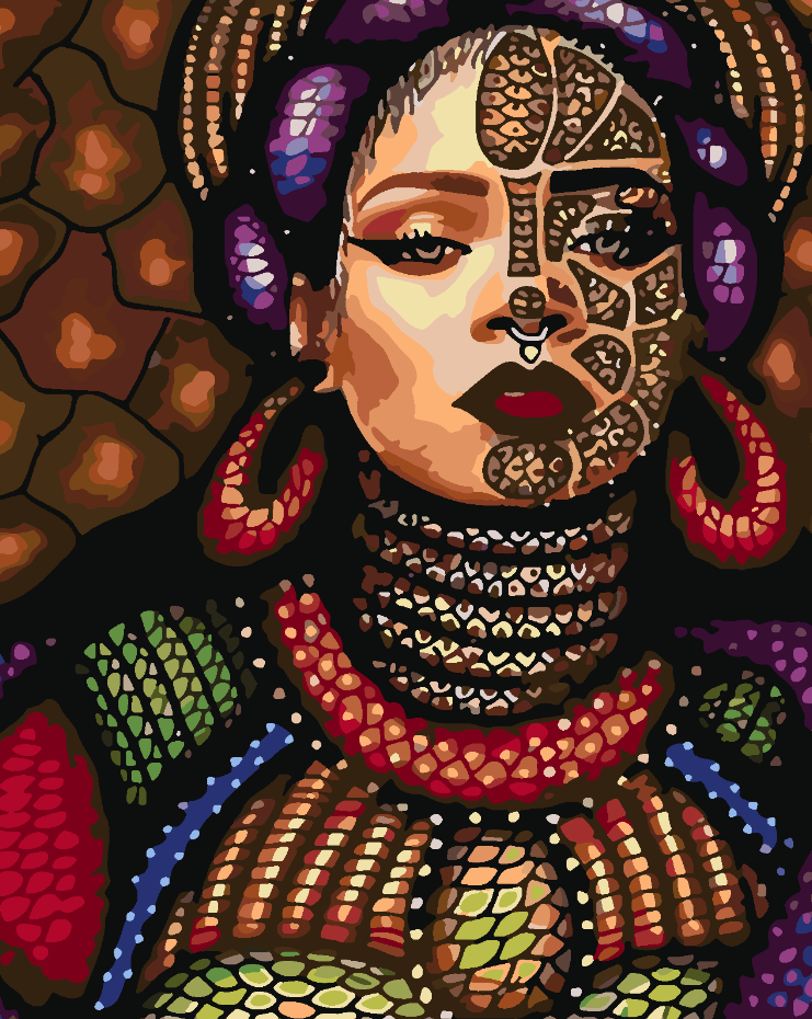 Painting by numbers - Girl Portrait 4115