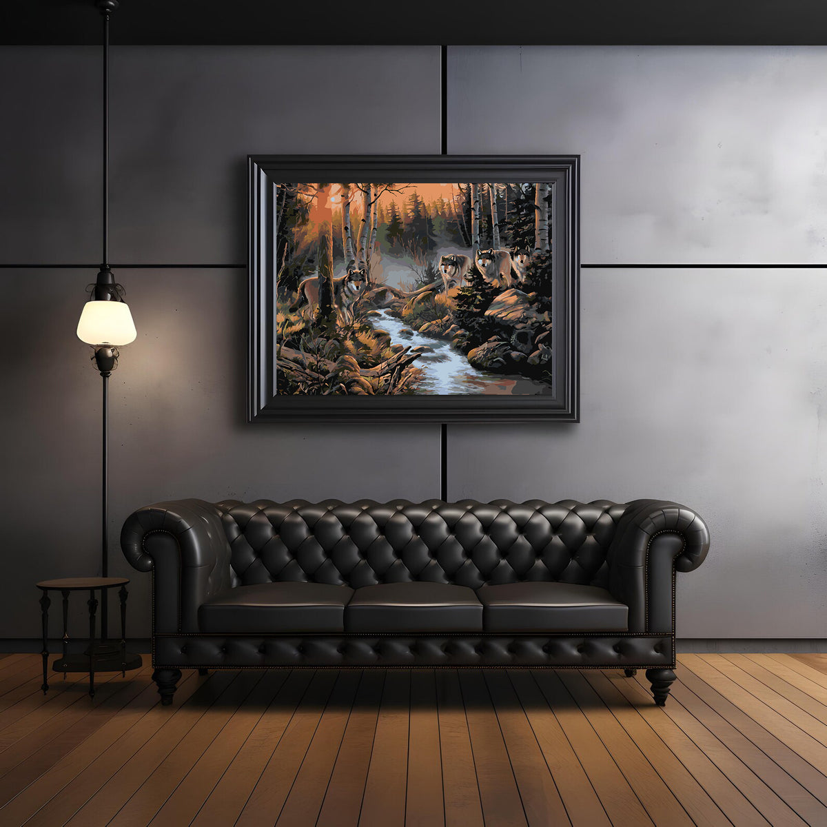 Paint by numbers - Wolves in the Forest 4166