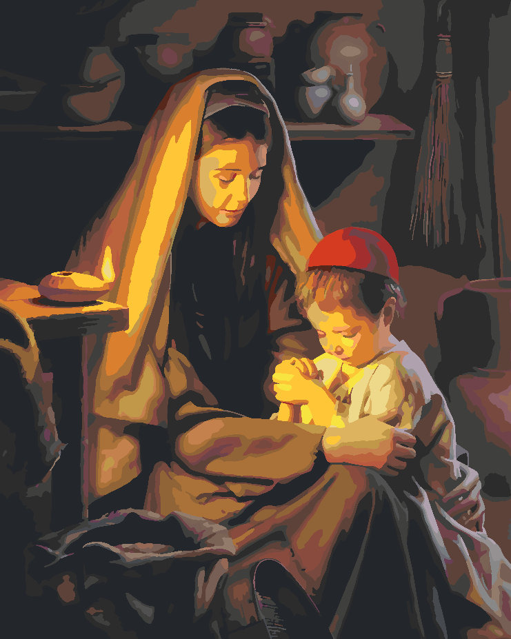 Paint by numbers - Mother with Child 4179