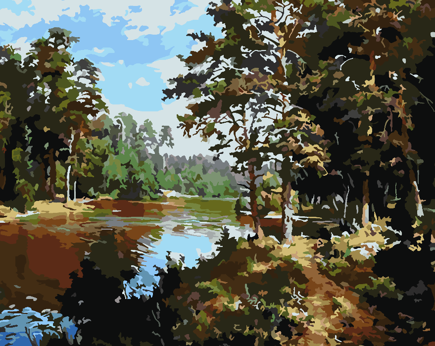 Paint by numbers - Forest Landscape 4199