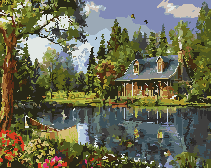 Painting by numbers - House at the Lake 4202