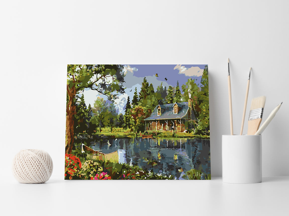 Painting by numbers - House at the Lake 4202