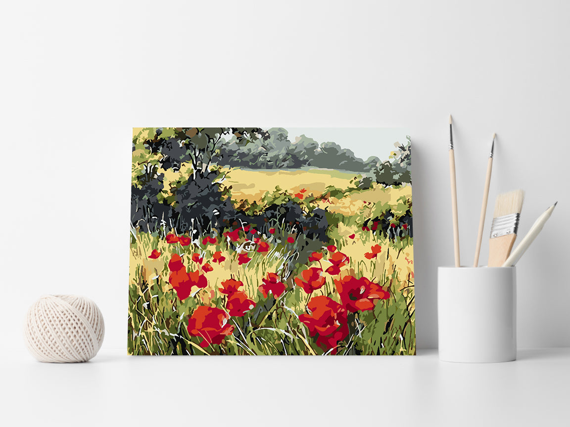 Paint by numbers - Poppy Field 4203