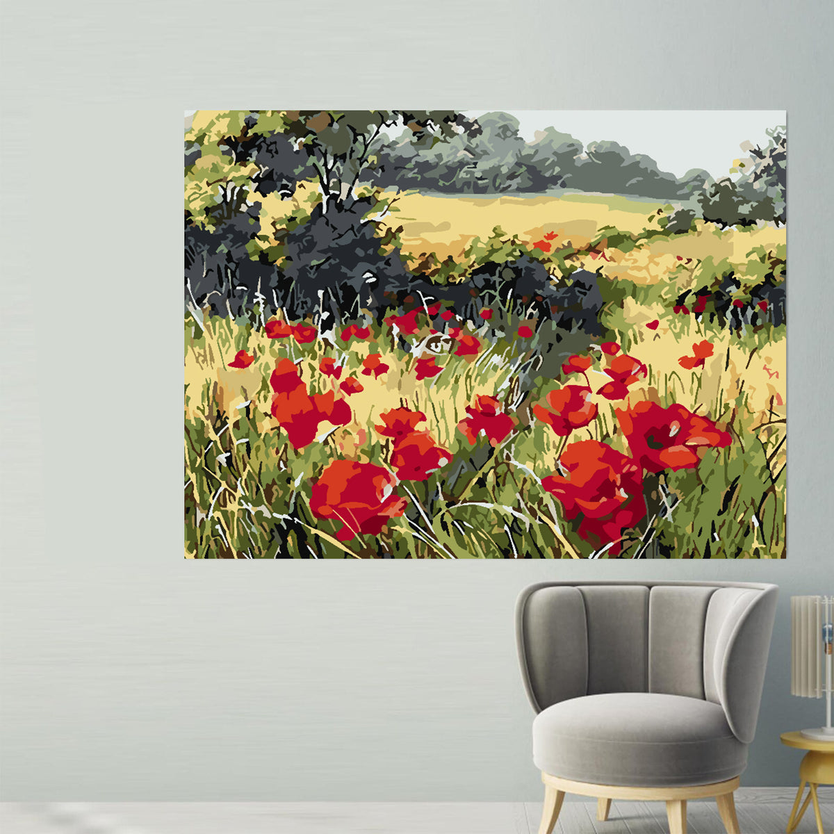Paint by numbers - Poppy Field 4203