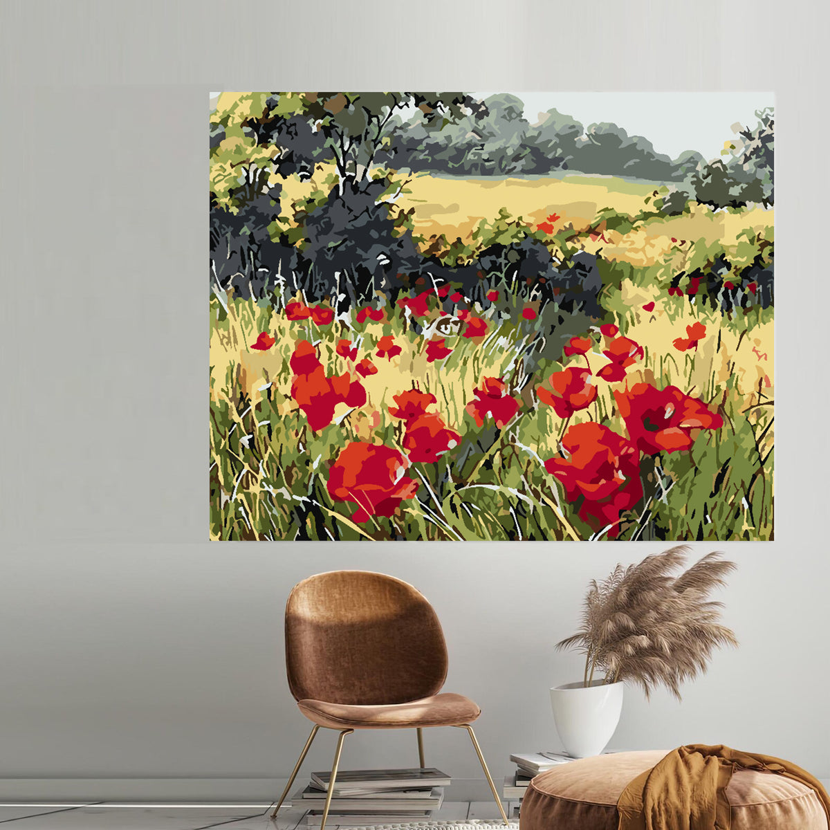 Paint by numbers - Poppy Field 4203
