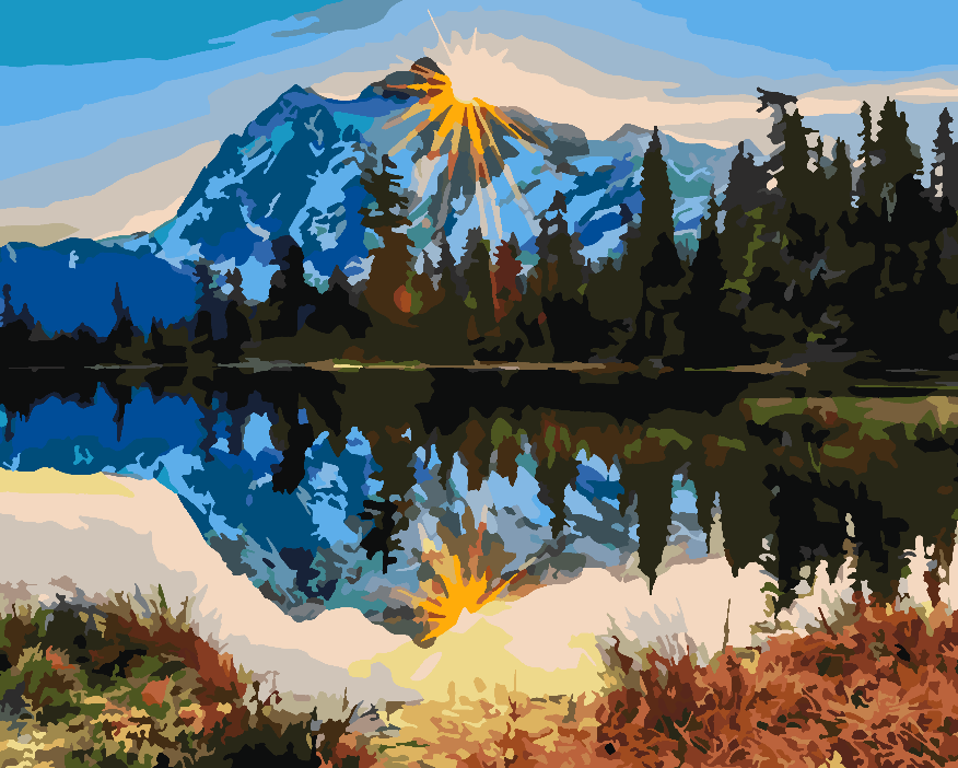 Painting by numbers - Mountain Landscape 4211