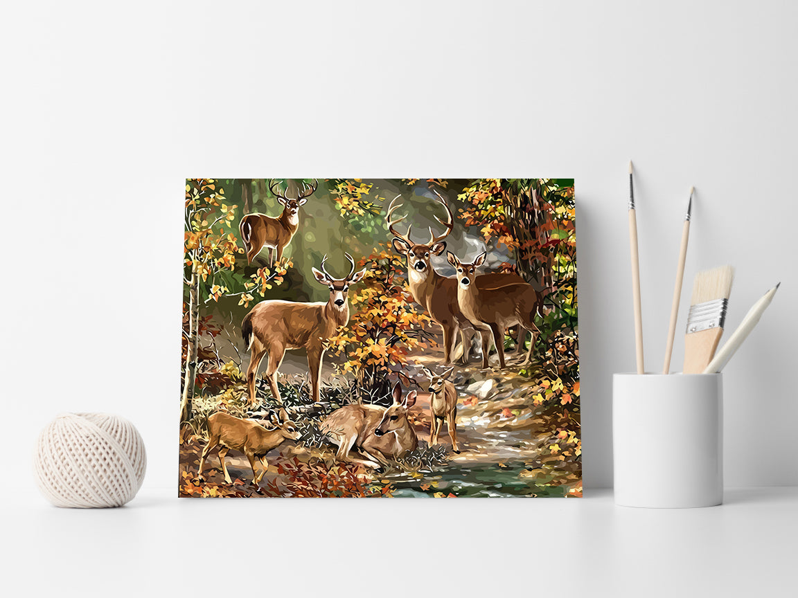 Paint by numbers - Deer in the Forest 4219