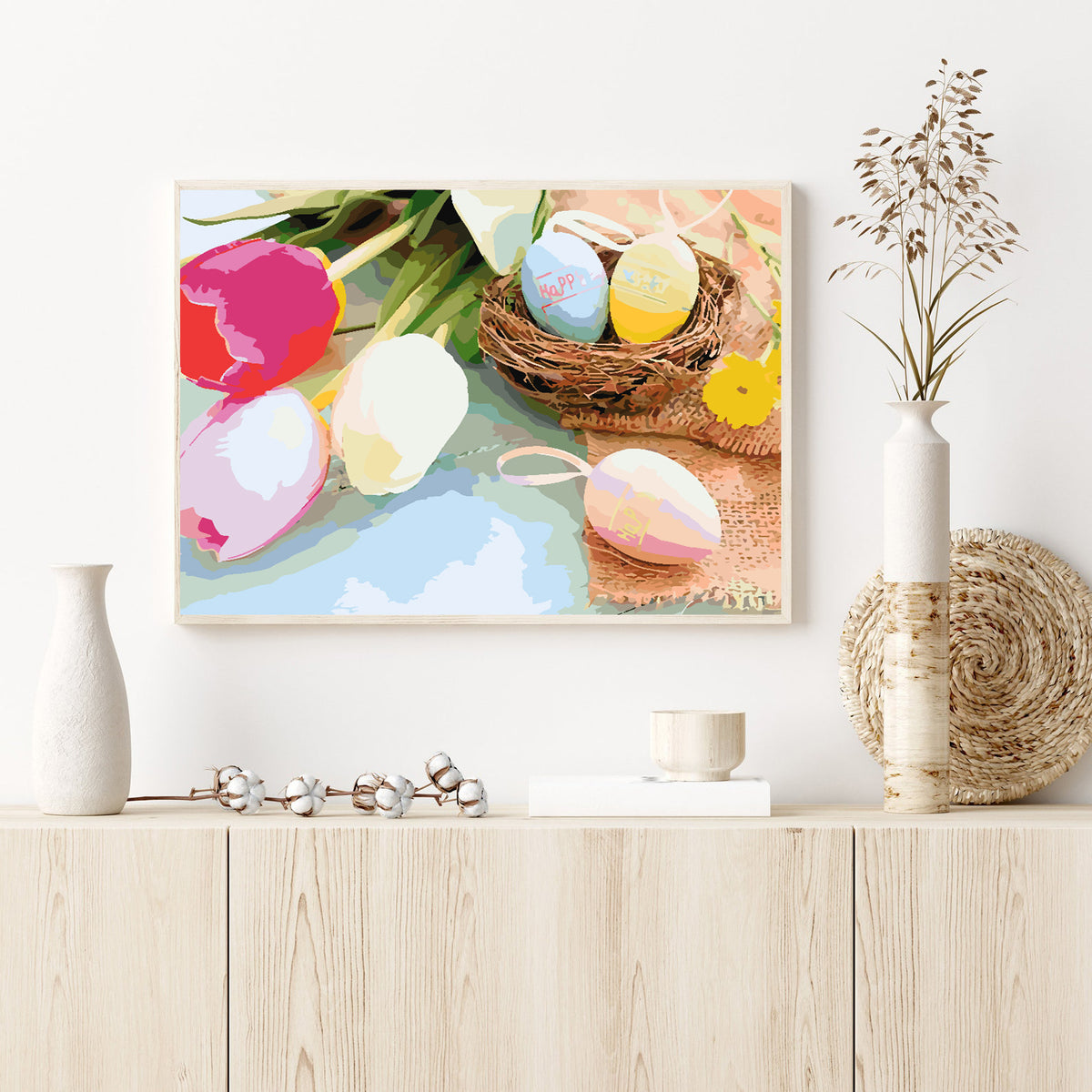 Paint by numbers - Easter Eggs and Tulips 4235