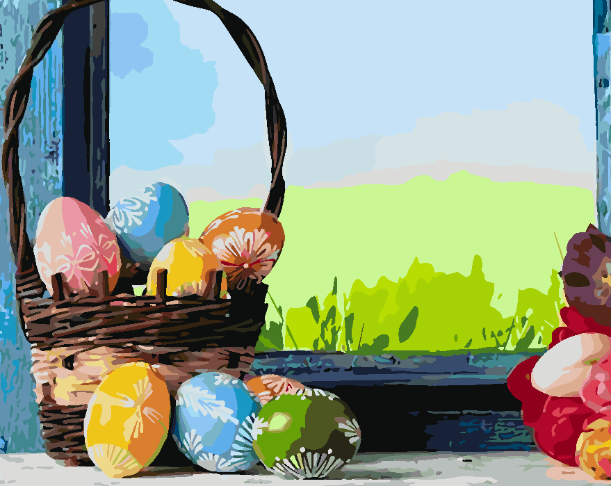 Painting by numbers - Easter Eggs 4236