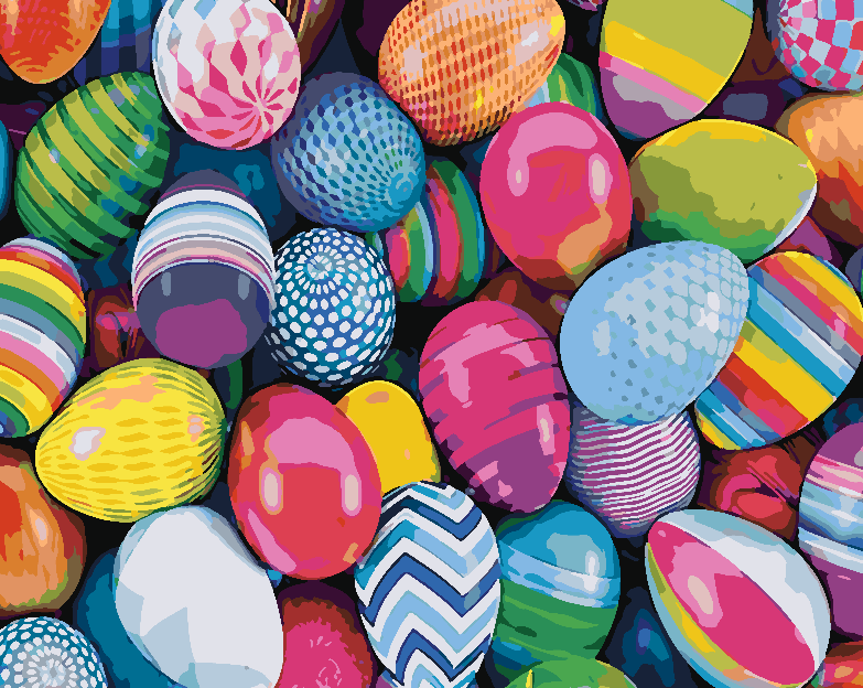 Painting by numbers - Easter Eggs 4237