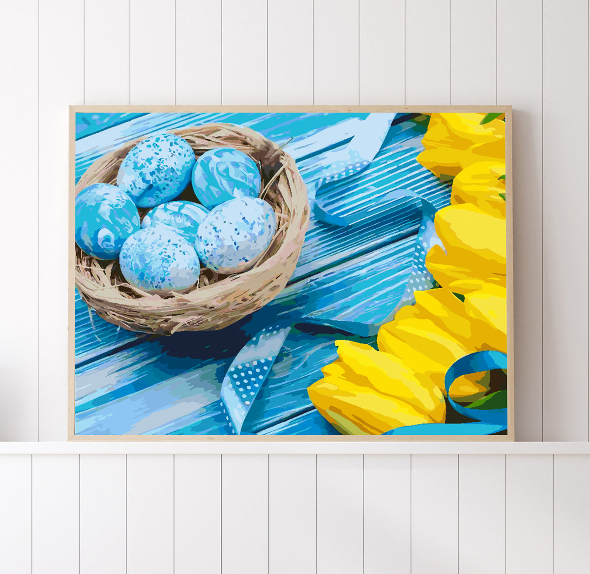 Paint by numbers - Yellow Tulips and Easter Eggs 4239
