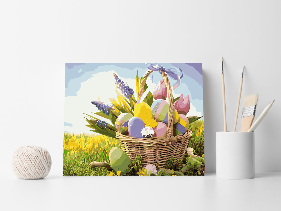 Paint by numbers - Tulips and Easter Eggs 4246