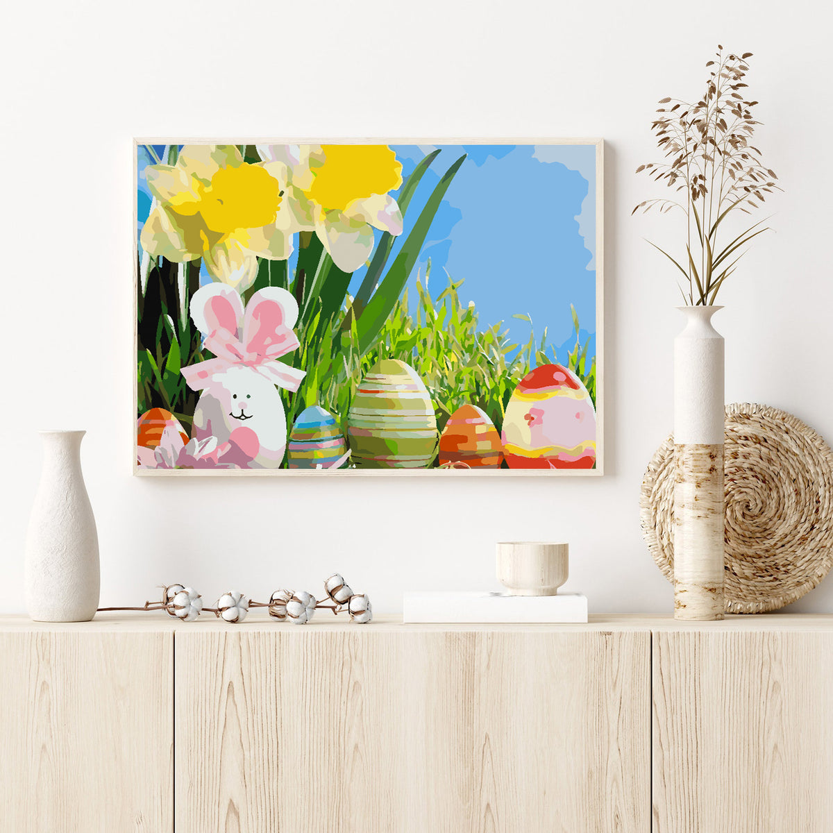 Paint by numbers - Bunny with Easter Eggs 4253