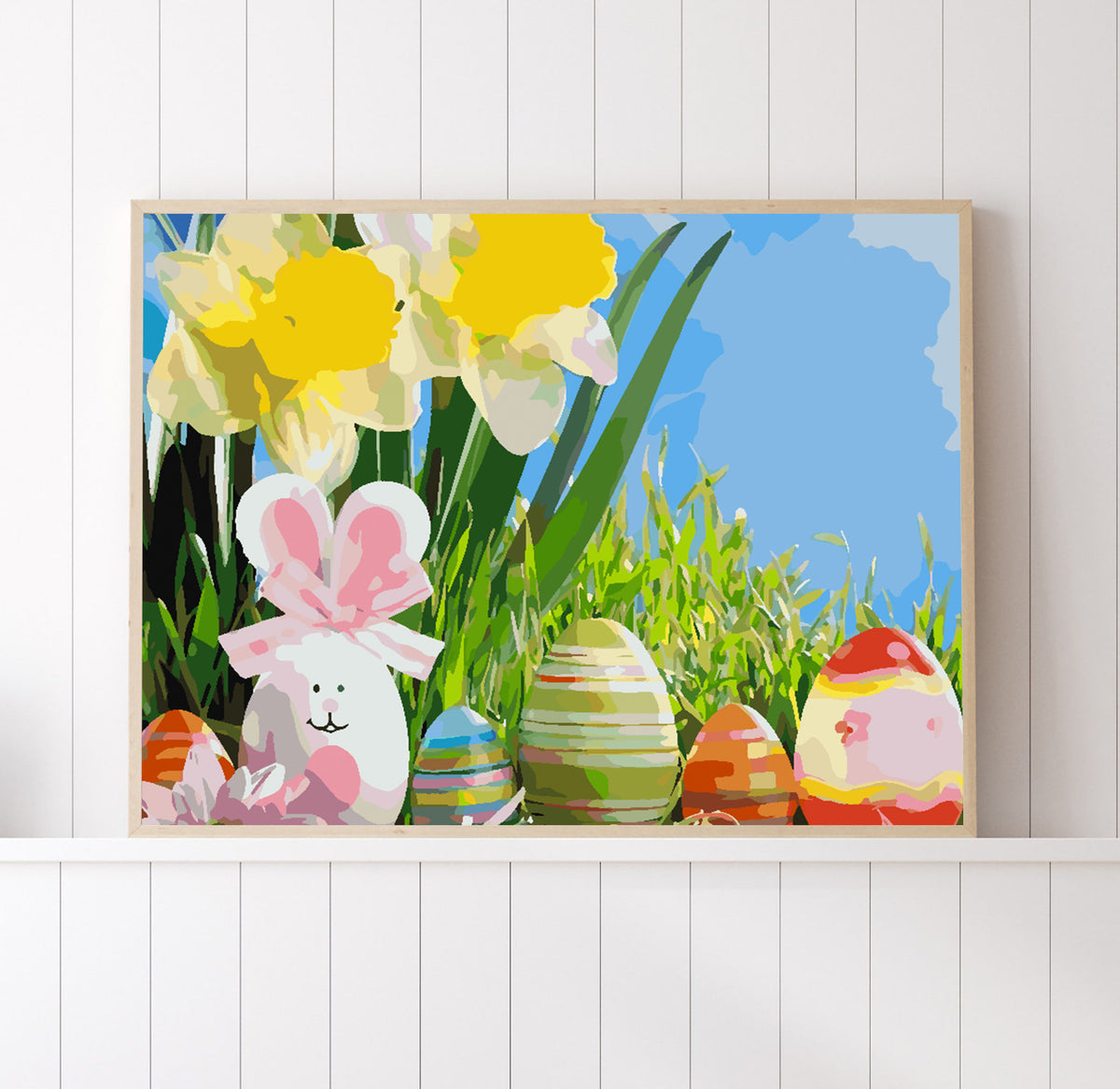 Paint by numbers - Bunny with Easter Eggs 4253