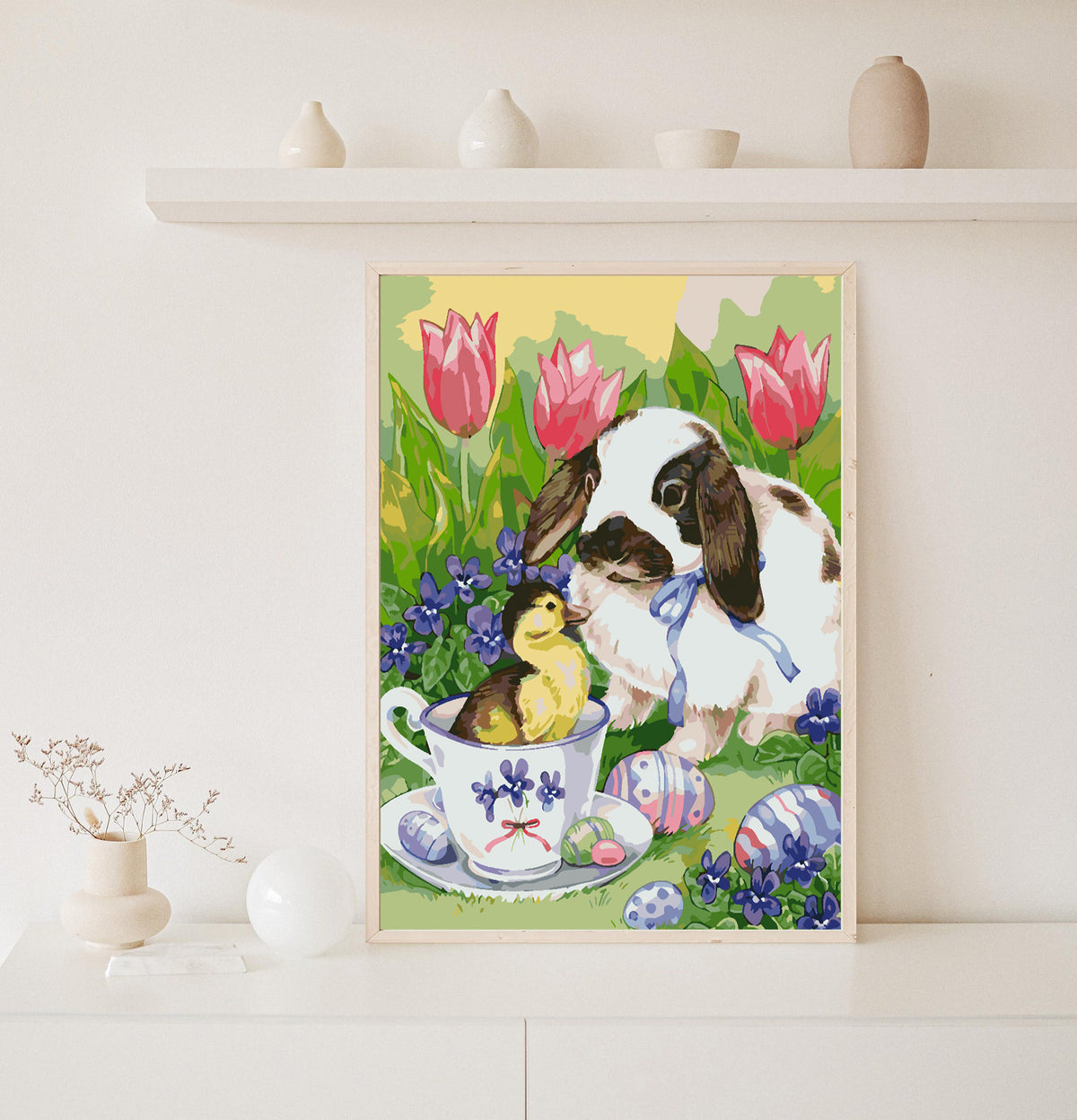 Paint by numbers - Dog with Duckling 4262