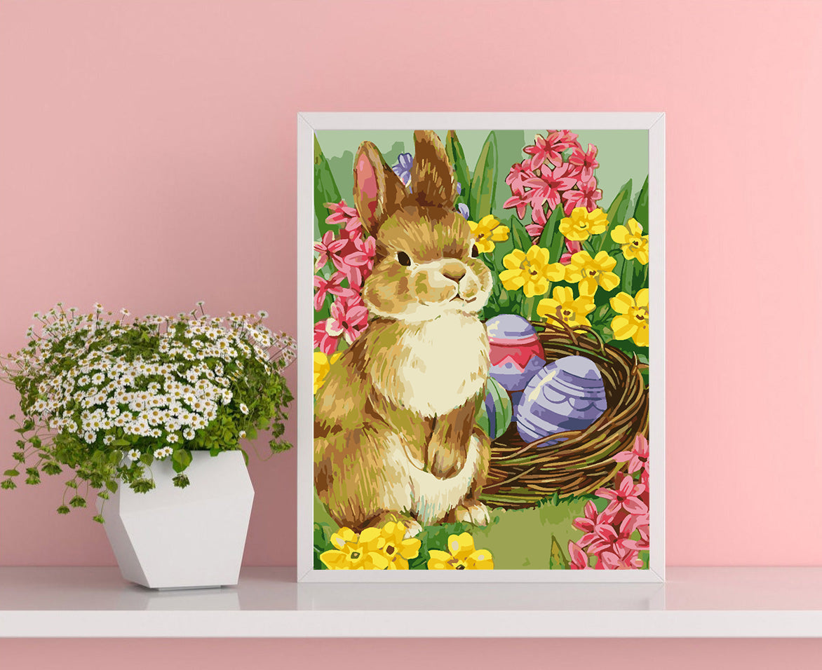 Paint by numbers - Bunny with Easter Eggs 4267