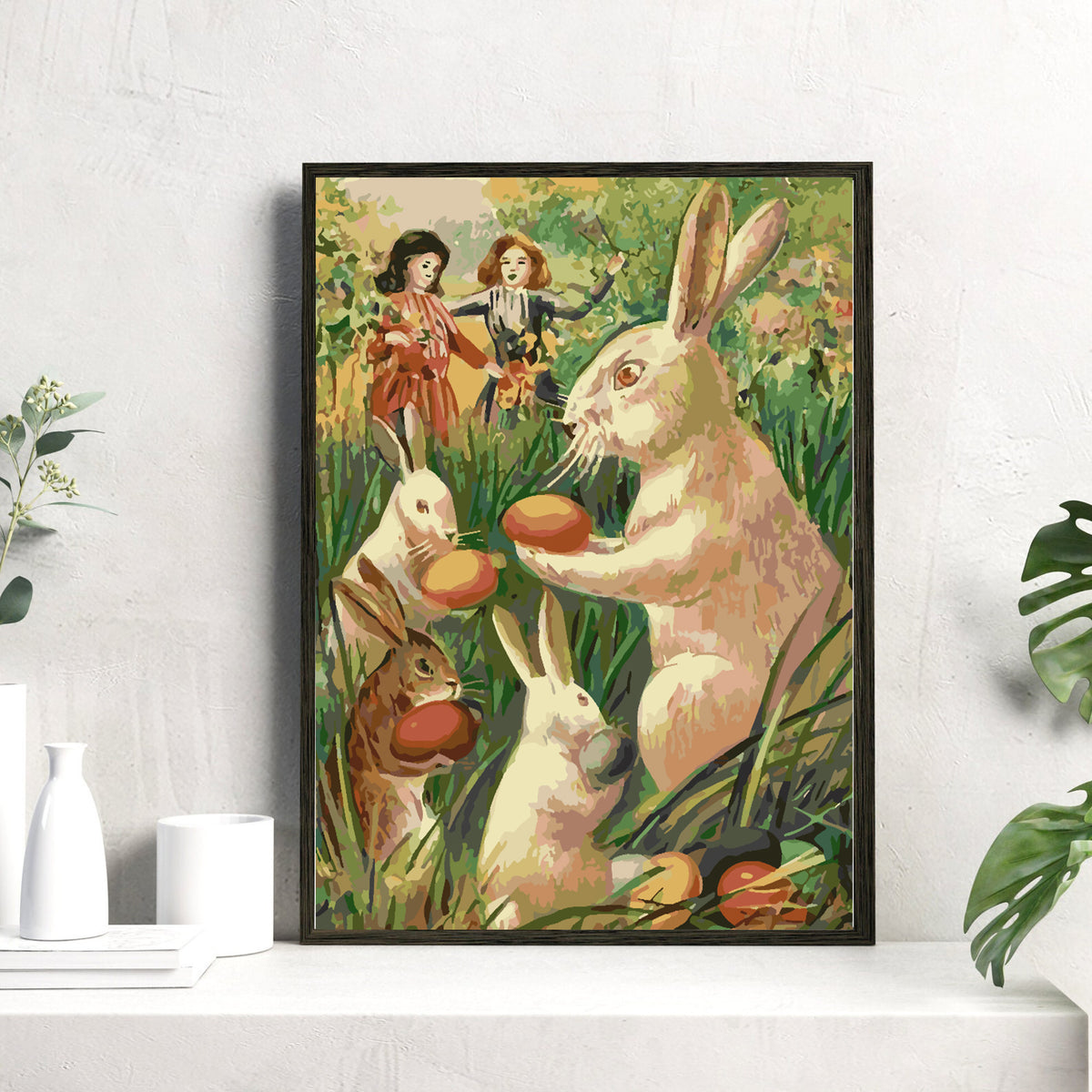 Pictura pe numere - Iepuras cu Oua de Paste 4272