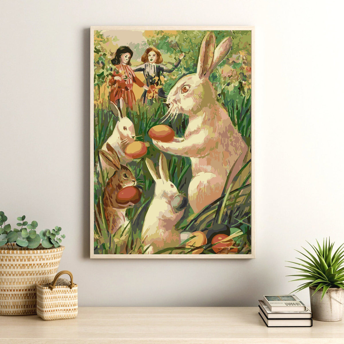 Pictura pe numere - Iepuras cu Oua de Paste 4272