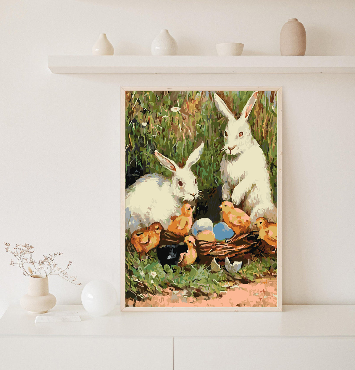 Paint by numbers - Bunnies with Chicks 4273