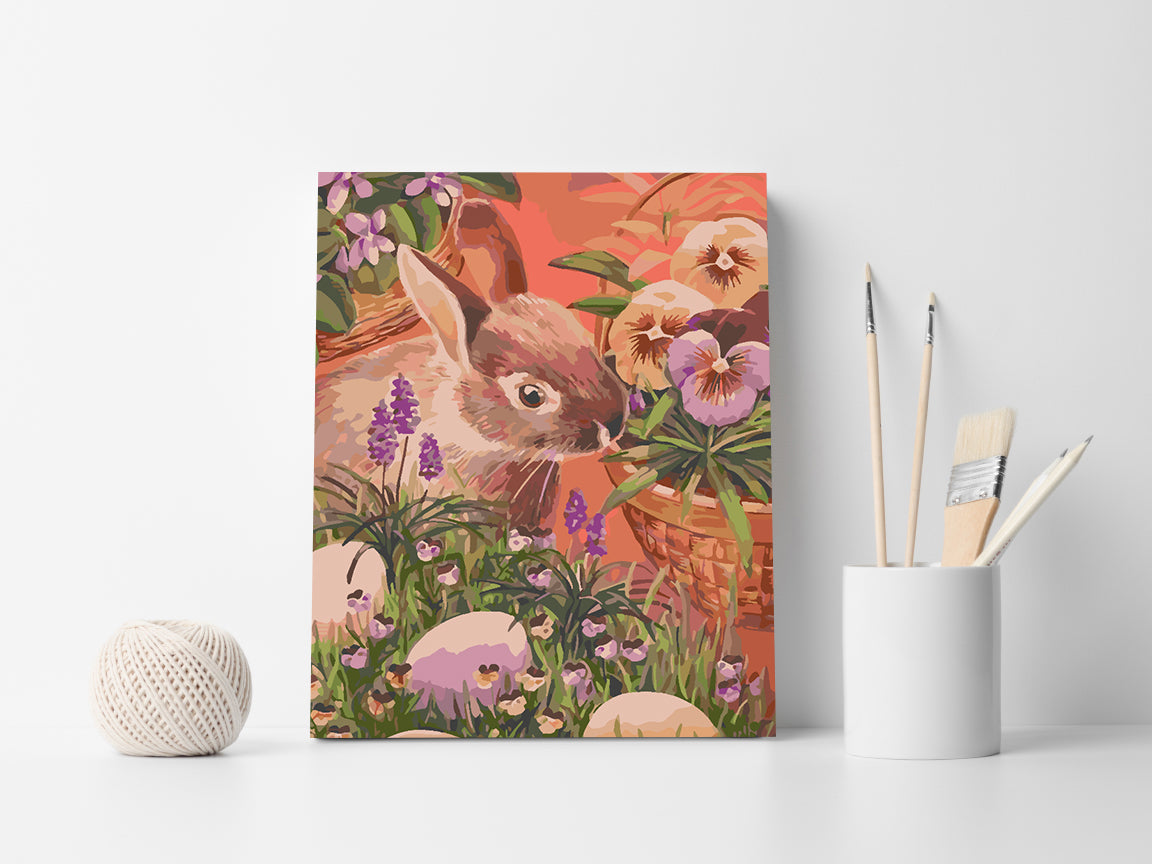 Paint by numbers - Bunny with Flowers 4275