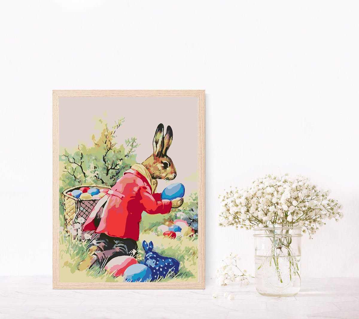 Paint by numbers - Bunny with Easter Eggs 4278
