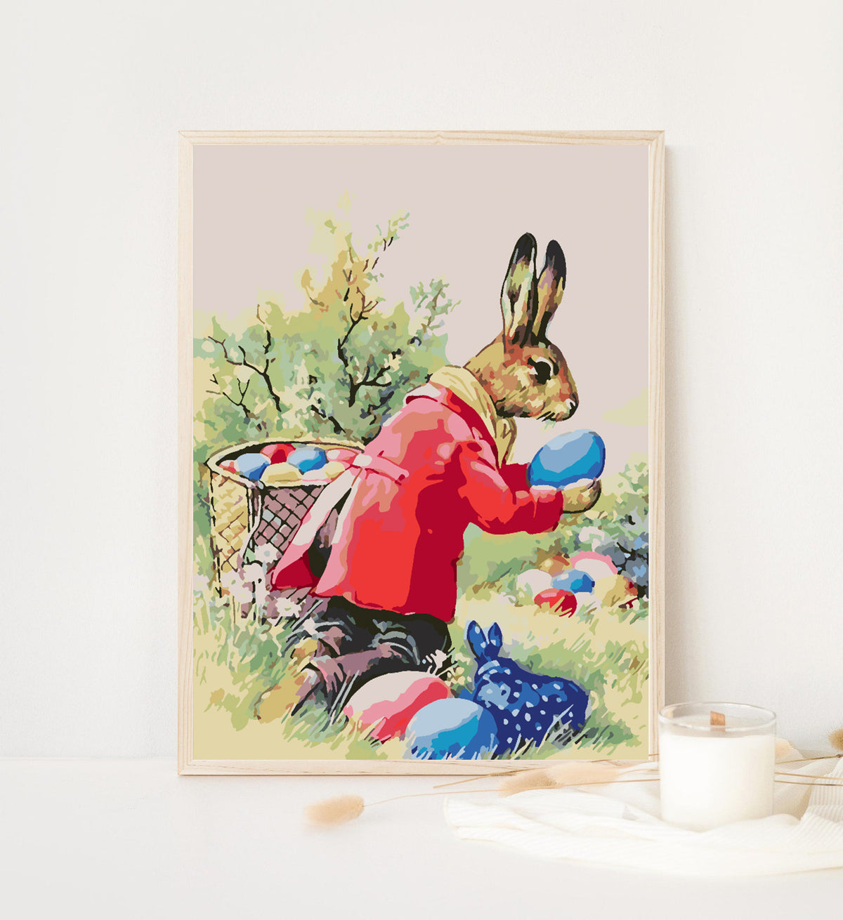 Paint by numbers - Bunny with Easter Eggs 4278