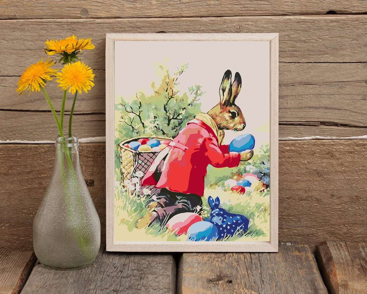 Paint by numbers - Bunny with Easter Eggs 4278
