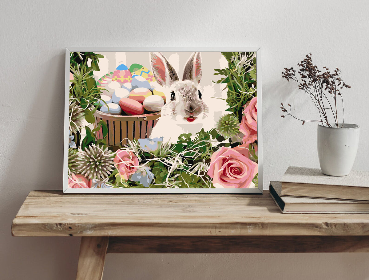 Paint by numbers - Bunny with Easter Basket 4282