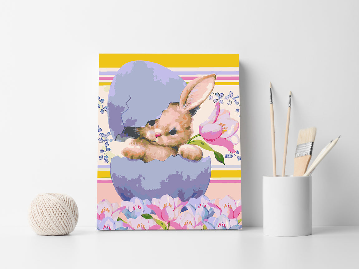 Paint by numbers - Bunny with Flowers 4284