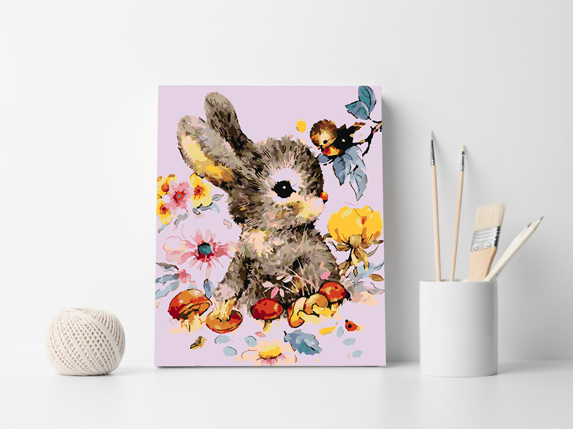 Paint by numbers - Bunny with Flowers 4285