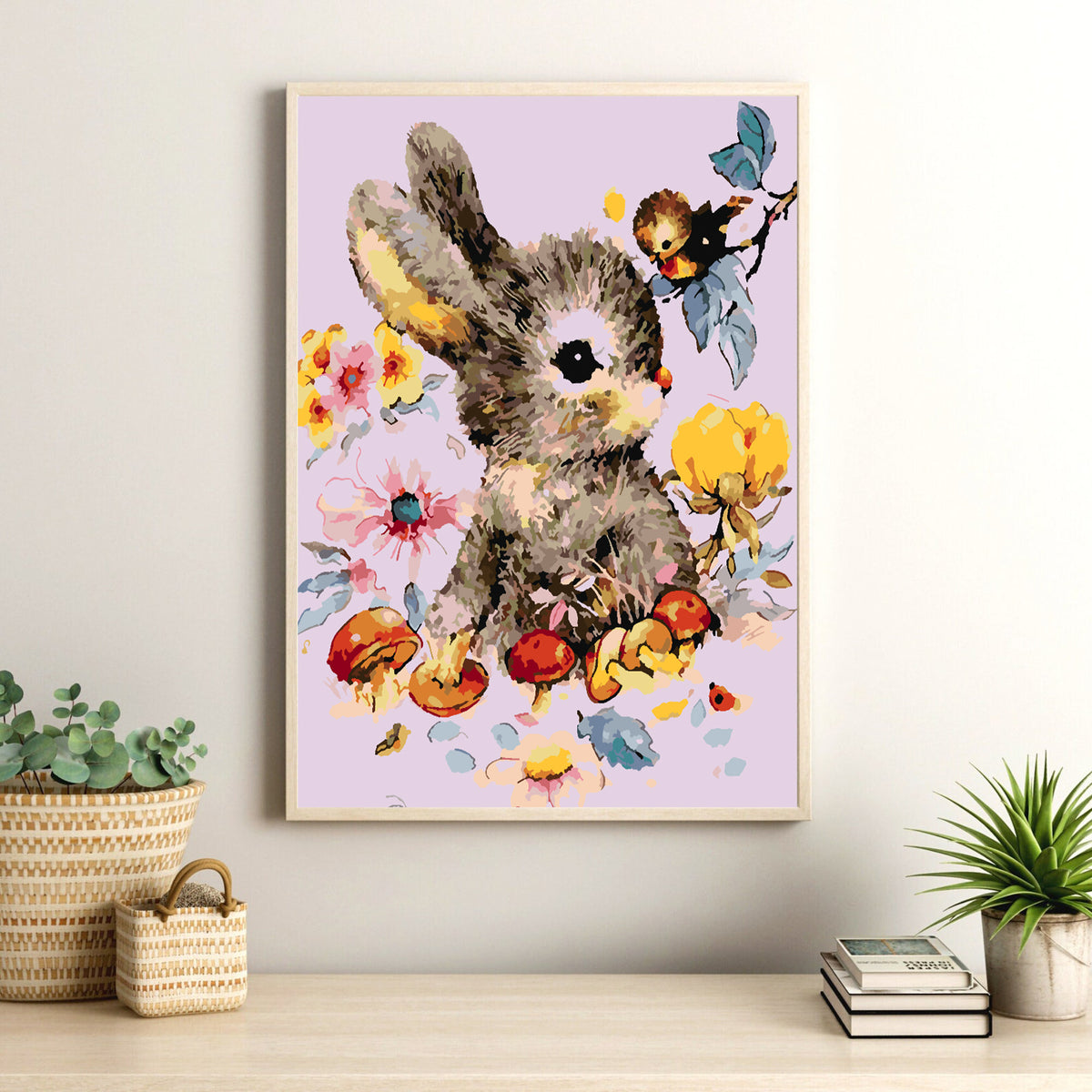 Paint by numbers - Bunny with Flowers 4285