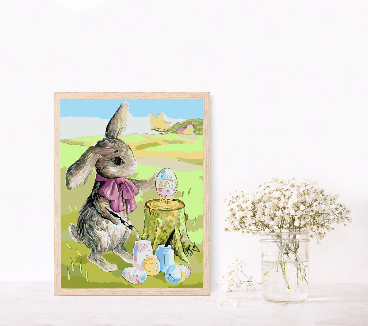 Paint by numbers - Bunny with Easter Eggs 4288