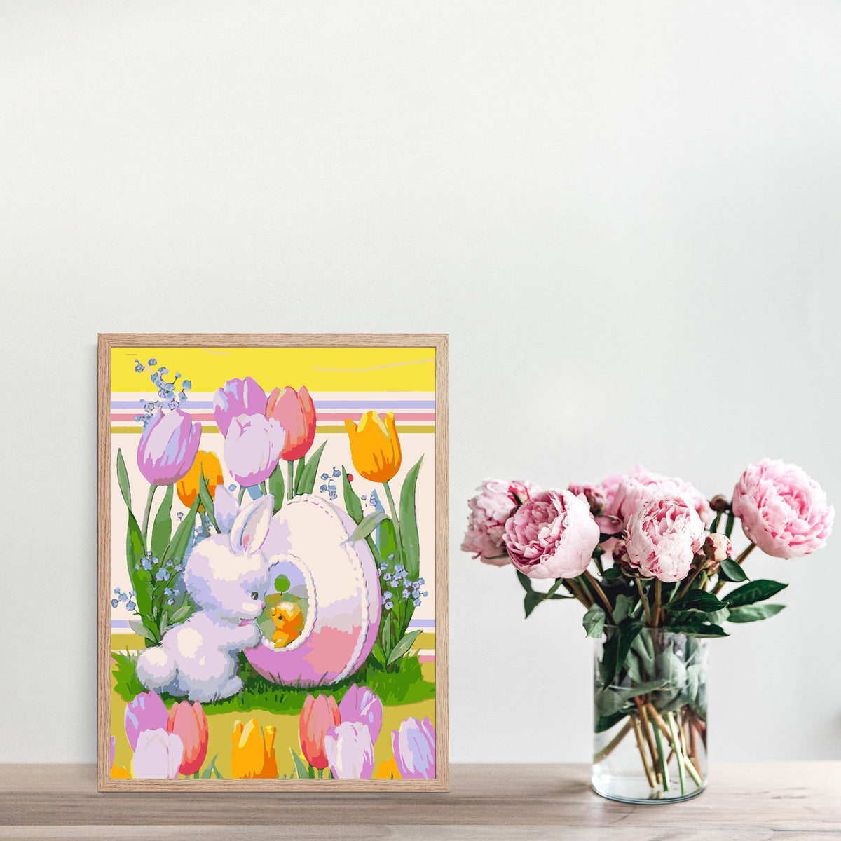 Paint by numbers - Bunny with Flowers 4289