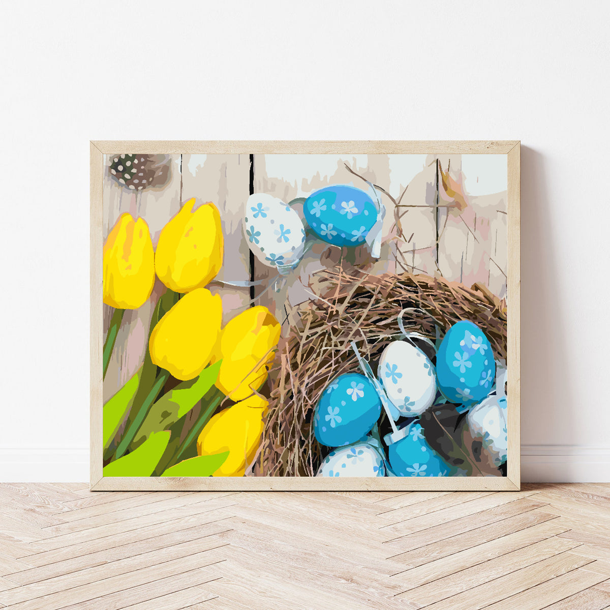 Paint by numbers - Easter Eggs with Flowers 4291