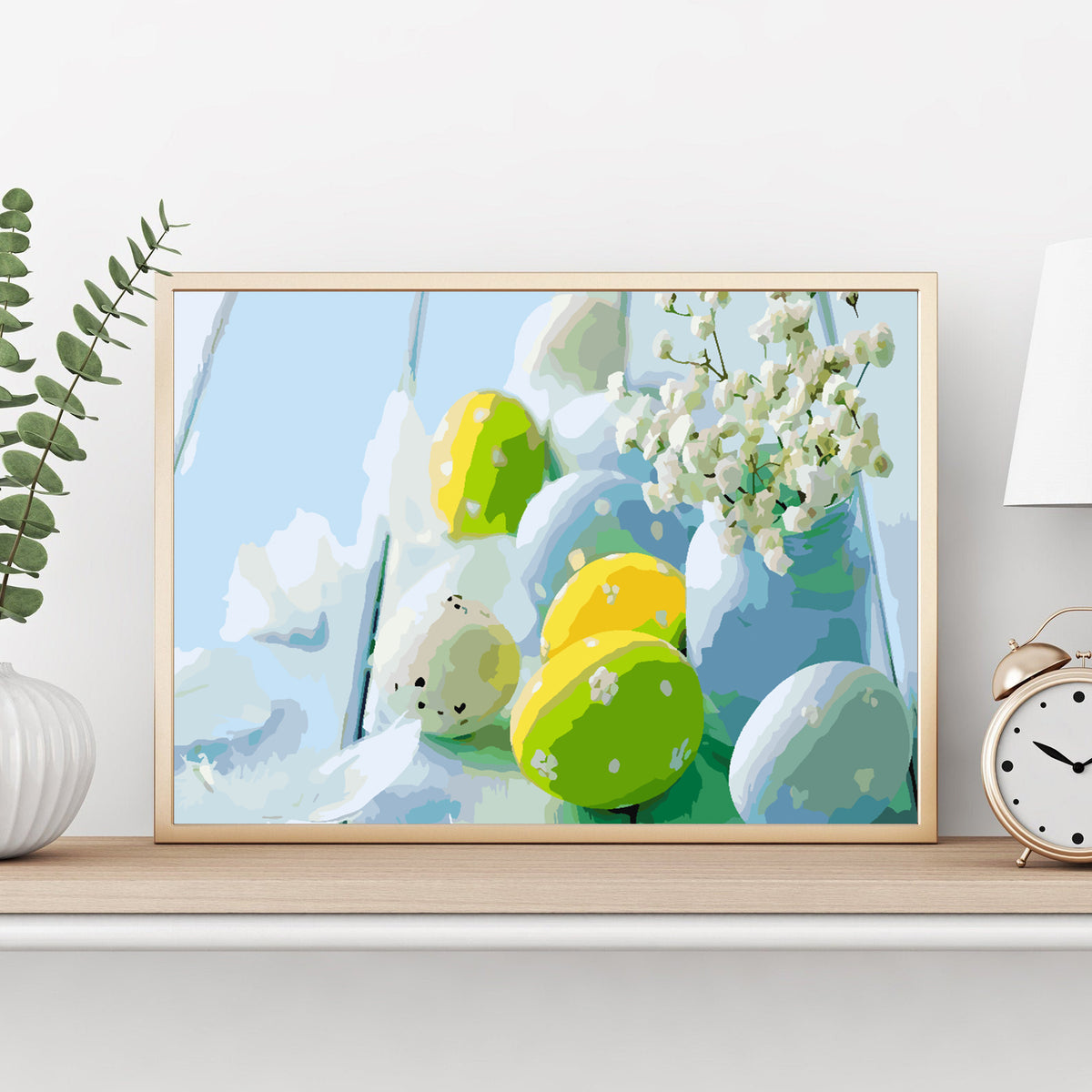Paint by numbers - Easter Eggs with Flowers 4294