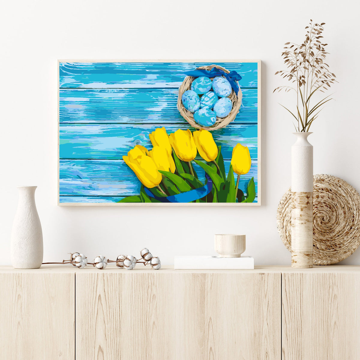 Paint by numbers - Easter Eggs with Flowers 4296