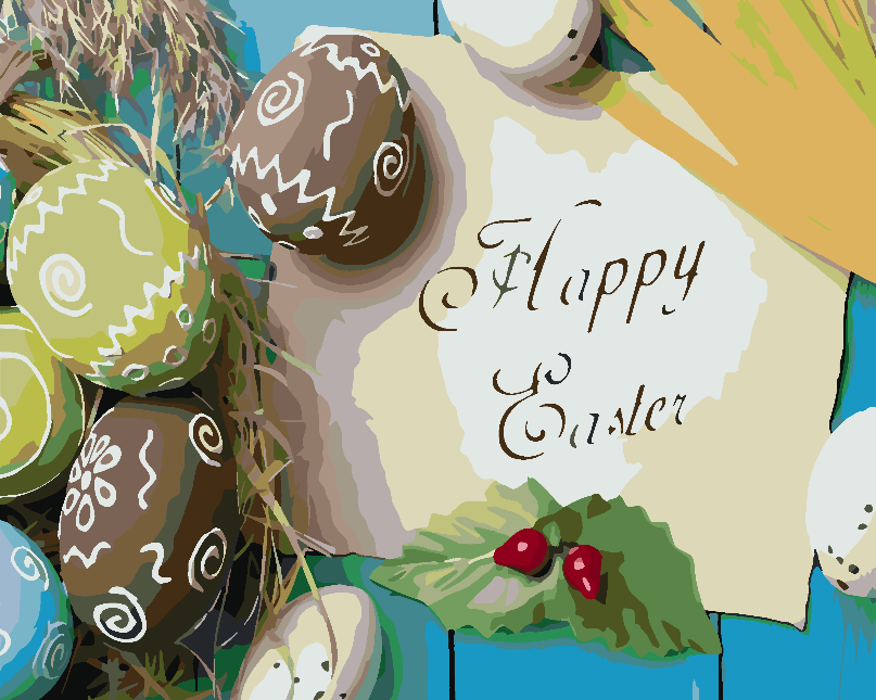 Painting by numbers - Happy Easter 4297