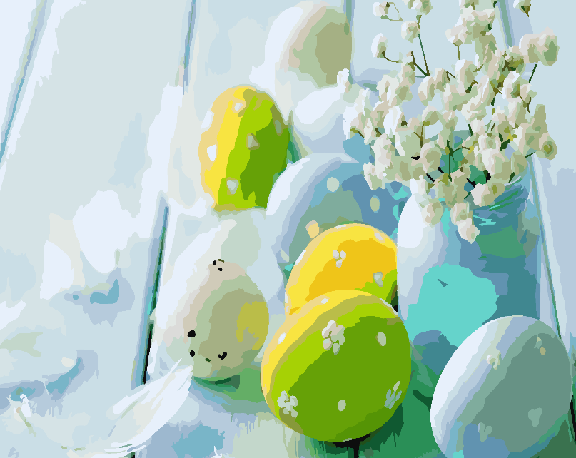 Painting by numbers - Easter Eggs 4302