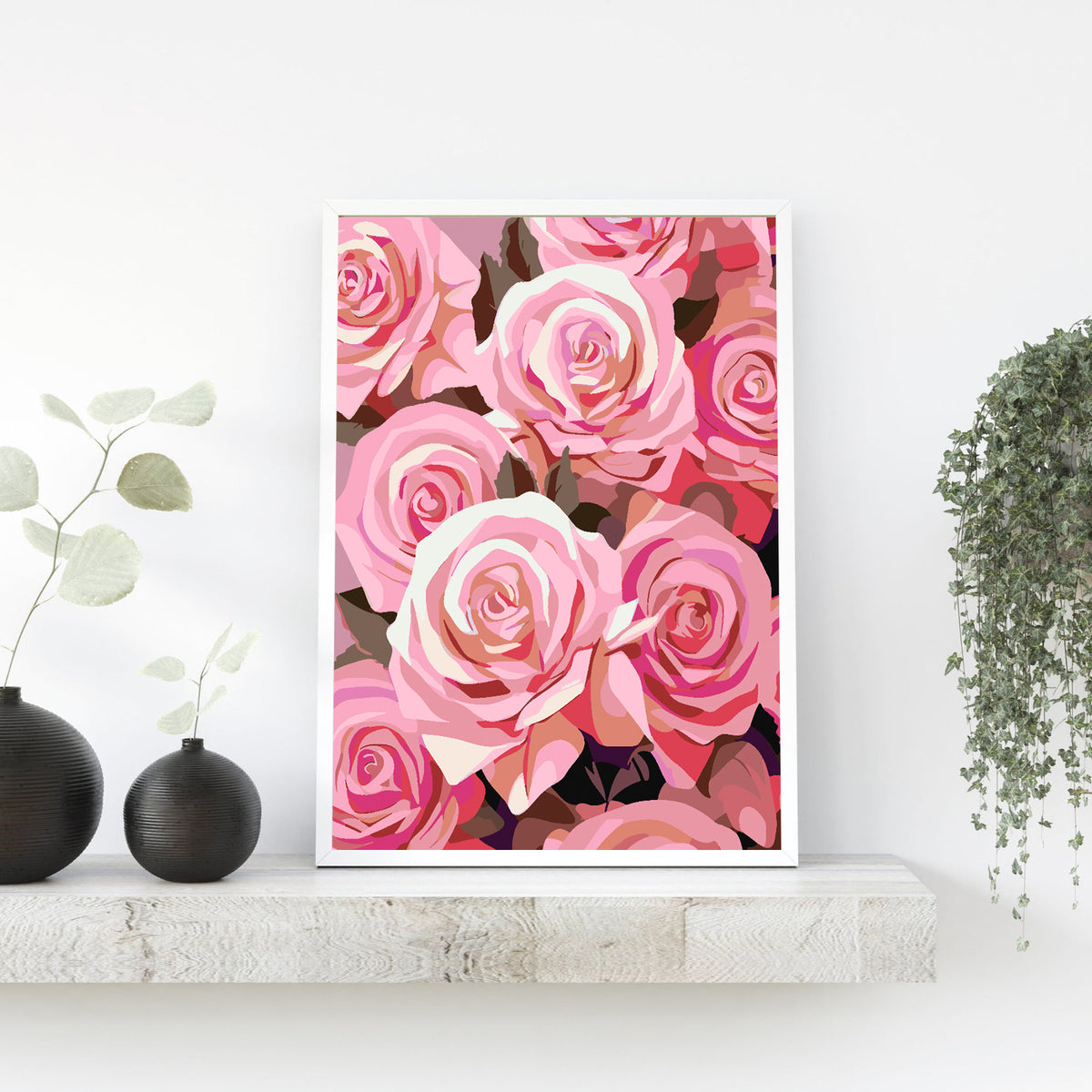 Pictura pe numere - Trandafiri Roz 4316
