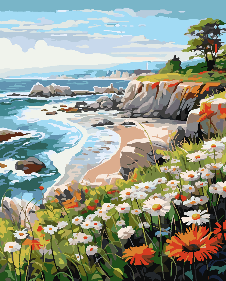 Painting by numbers - Flower Landscape 4318