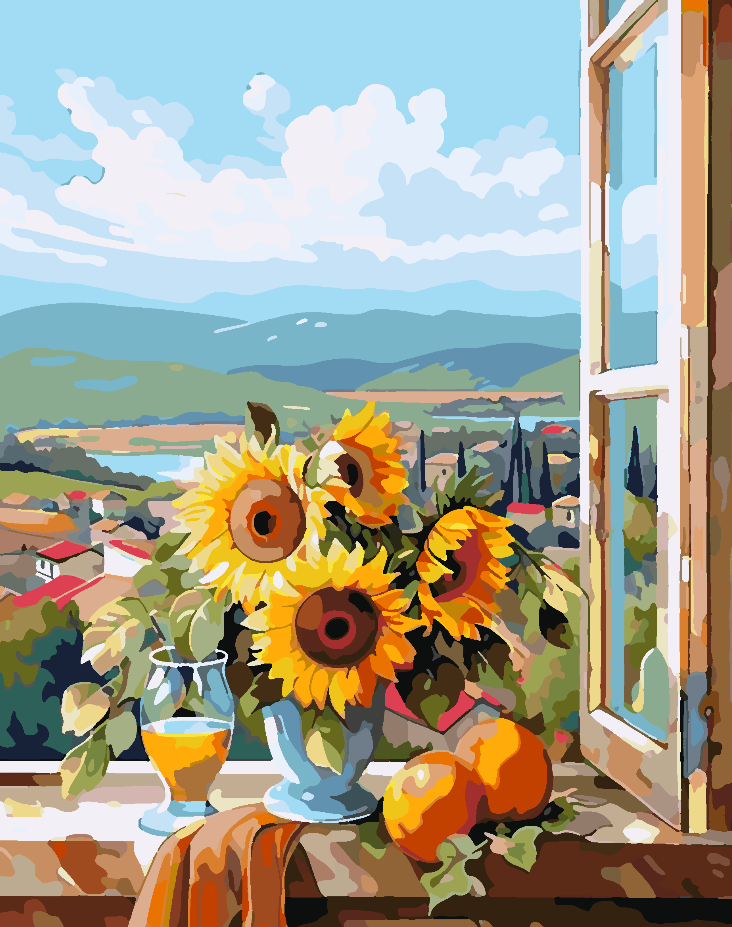 Pictura pe numere - Floarea Soarelui 4327