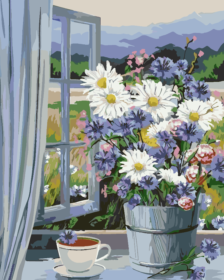 Paint by numbers - Flowers in a Vase Spring 4342