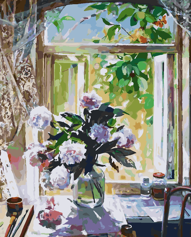 Pictura pe numere - Flori in Vaza 4355