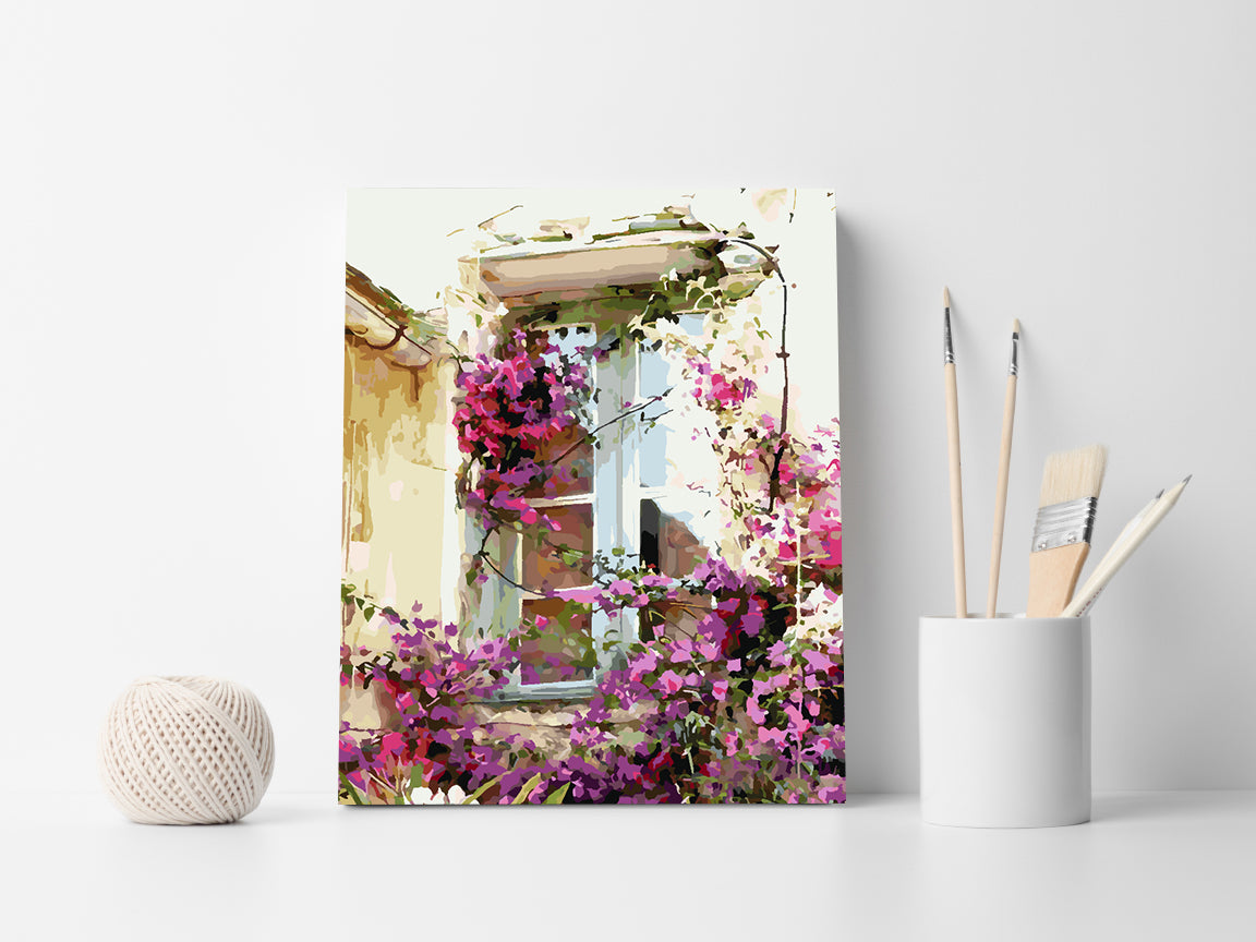 Pictura pe numere - Casa cu Flori 4356