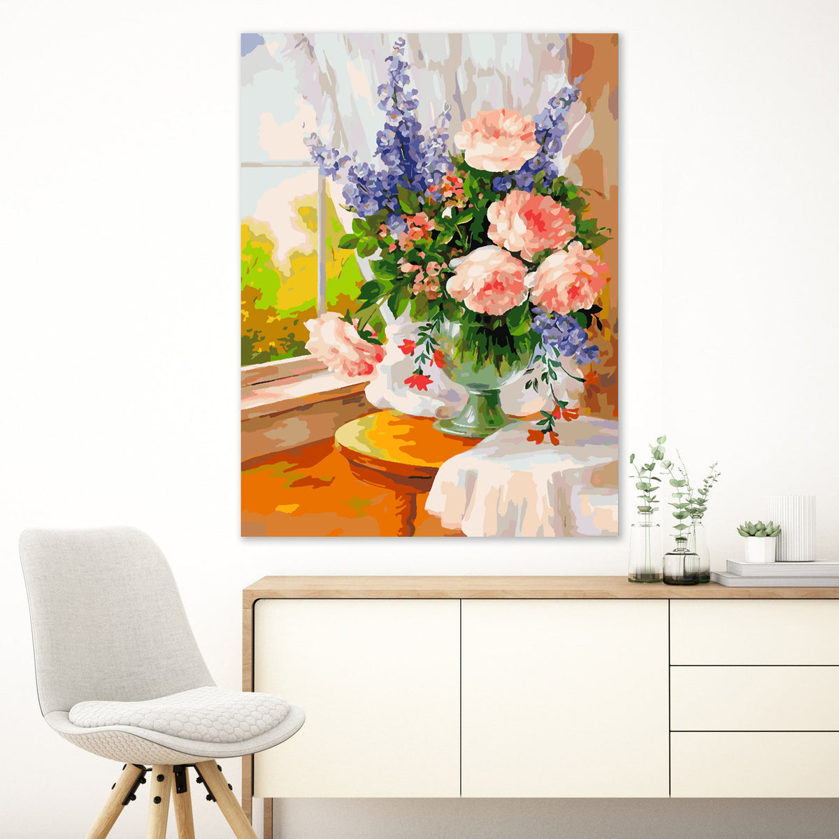 Pictura pe numere - Flori in Vaza 4376